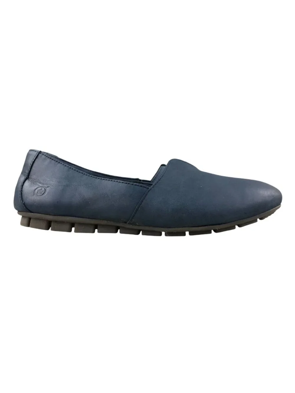 Born Women's Size 9M Sebra Denim Blue Leather Round Toe Slip On Flats Shoes